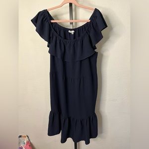 Sandra Darren Blue Off The Shoulder Dress Size 1x